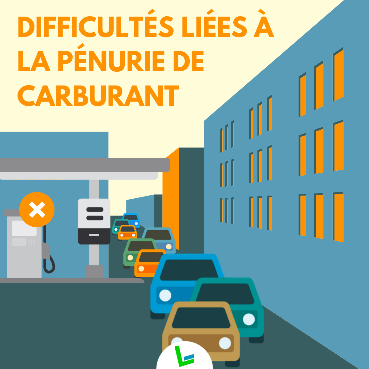 Difficults lies  la pnurie de carburant